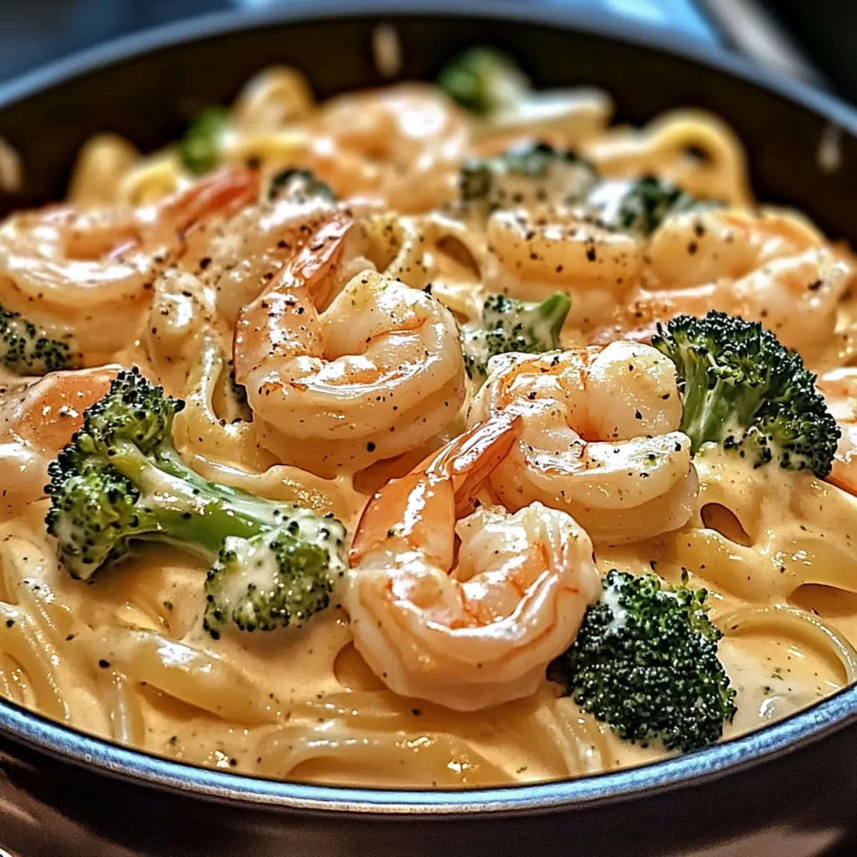 Shrimp and Broccoli Alfredo