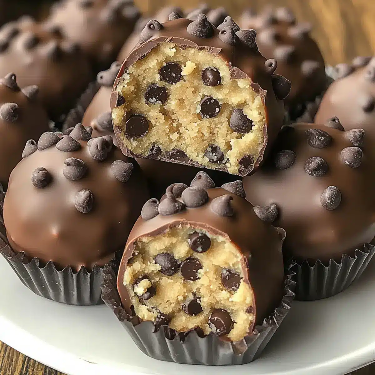 Chocolate Chip Cookie Dough Truffles