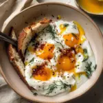 Turkish Eggs with Creamy Yogurt & Butter Sauce