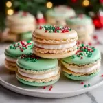 Christmas Tree Cake Macarons