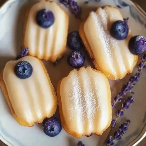 Blueberry Lavender Vegan Madeleines