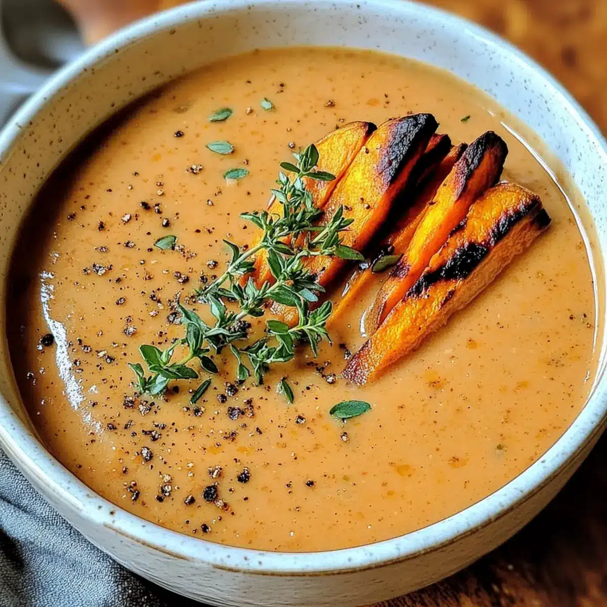 Roasted Italian Sweet Potato Soup