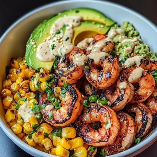 Grilled Shrimp Bowl with Avocado