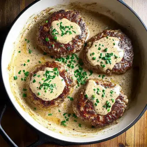 Creamy Whiskey Hamburger Steaks