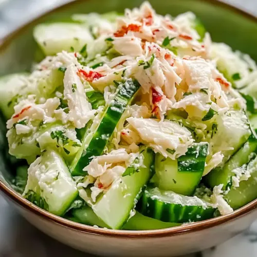 Cucumber Salad with Crab Meat