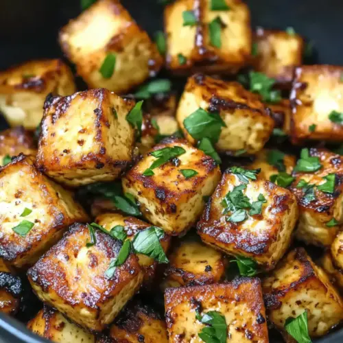 The Best Garlic Butter Tofu Bites