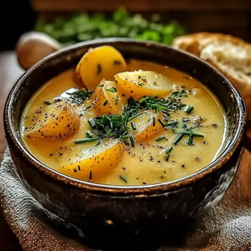 Cheddar Garlic Herb Potato Soup