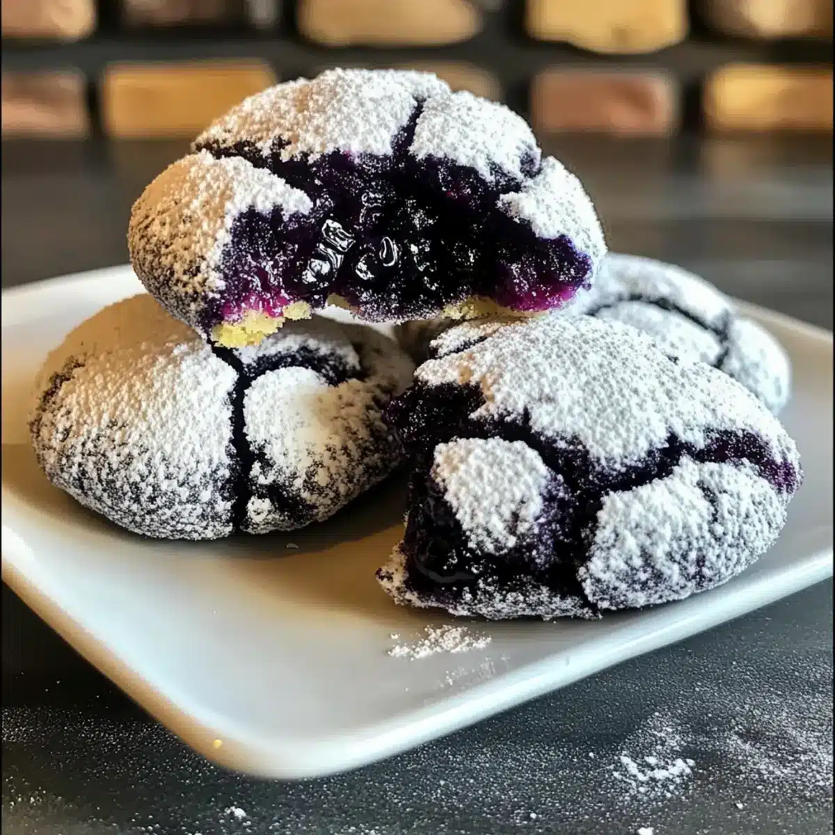 Blueberry Lemon Crinkle Cookies