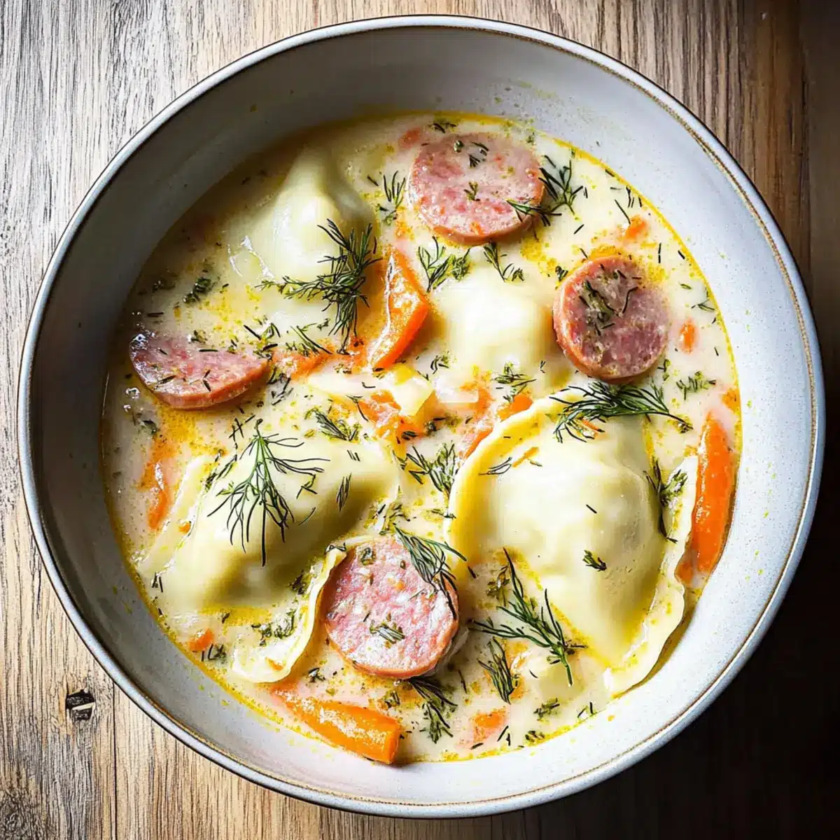 Pierogi Dill Soup
