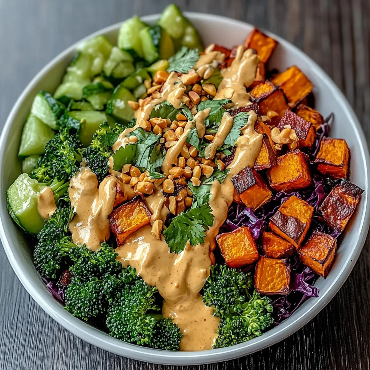 Thai Peanut Sweet Potato Buddha Bowl