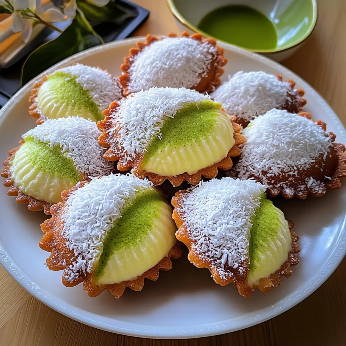 Pandan Coconut Madeleines