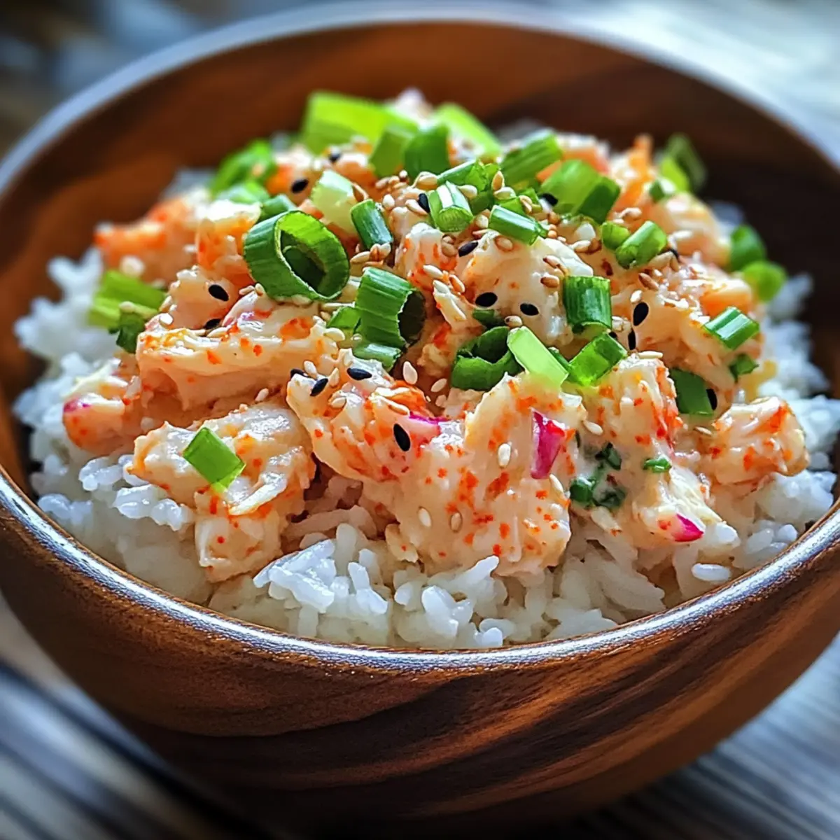 Savory Spicy Crab Sushi Bowls